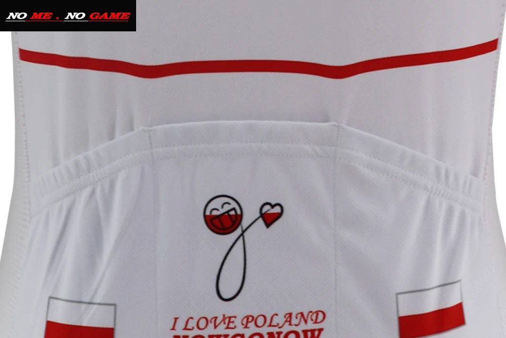 Poland team men's white pro cycling jersey road bicycle racing clothes mtb bike Jersey summer clothing NO ME GAME | Спорт и