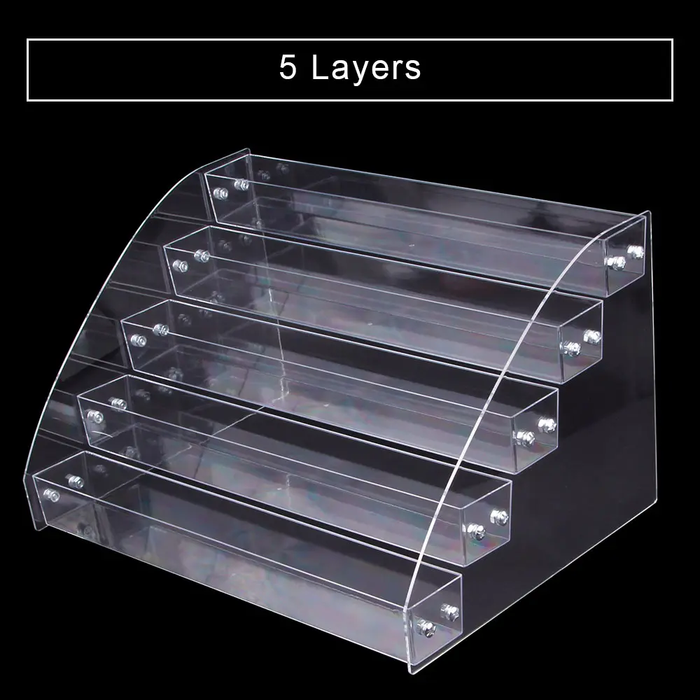 5 Layers От 1 до 7 слоев лак для ногтей, косметика инструменты для дизайна ногтей пластиковый ящик для хранения акриловый настольная подставка чехол губная помада Органайзер Дисплей - Цвет: 5 Layers