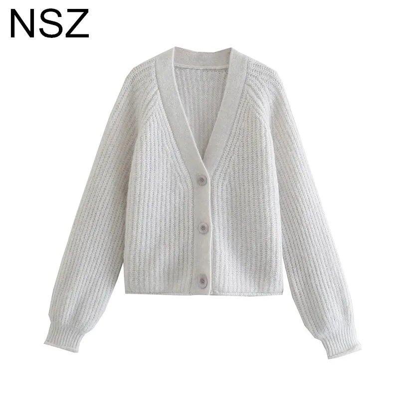 

NSZ Women's Oversize White Knit Sweater Cardigan Large Size Long Sleeve Jersey Jacket Coat Knitwear Jumper Pull Femme