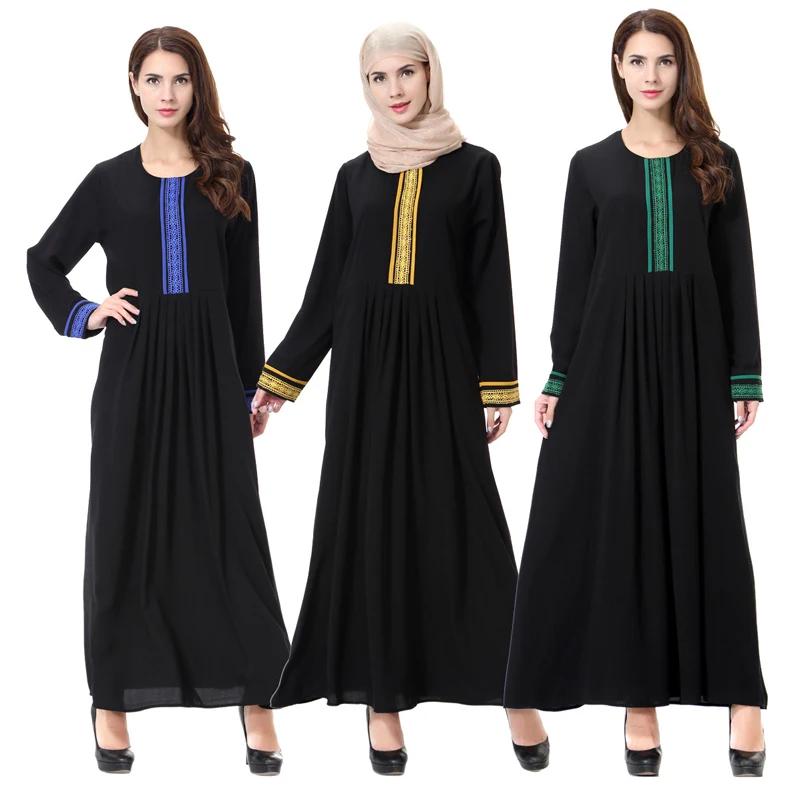 HaleyChan мусульманская леди шерстяное Персиковое Платье De Moda Мода Abayas для женщин