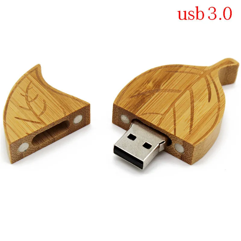 TEXT ME 2 цвета клен карбонизированный бамбук модель листьев usb3.0 32GB usb
