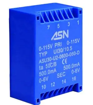 

Вход 30 ВА, 2*115 В, выход 2*9 В/1250 мА, трансформатор ASU3921-U2-3000-09