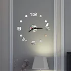 Настенные кварцевые 3d-часы, современные декоративные настенные украшения сделай сам для гостиной, с наклейками