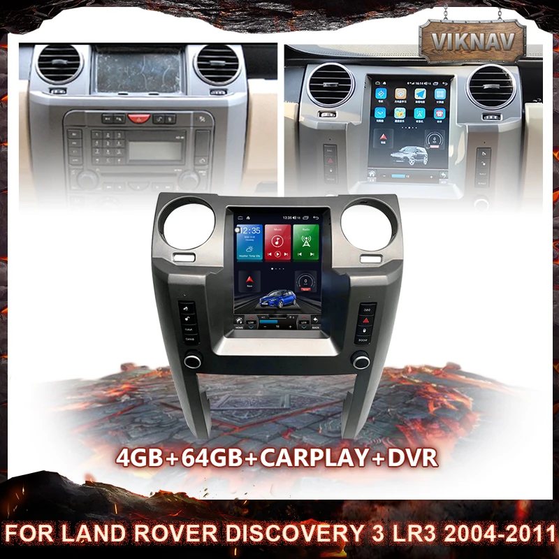 

Автомобильная Мультимедийная магнитола, Android 10,0 для Land Rover Discovery 3 LR3 2004-2011, стерео экран, GPS-навигация, головное устройство с поддержкой Wi-Fi