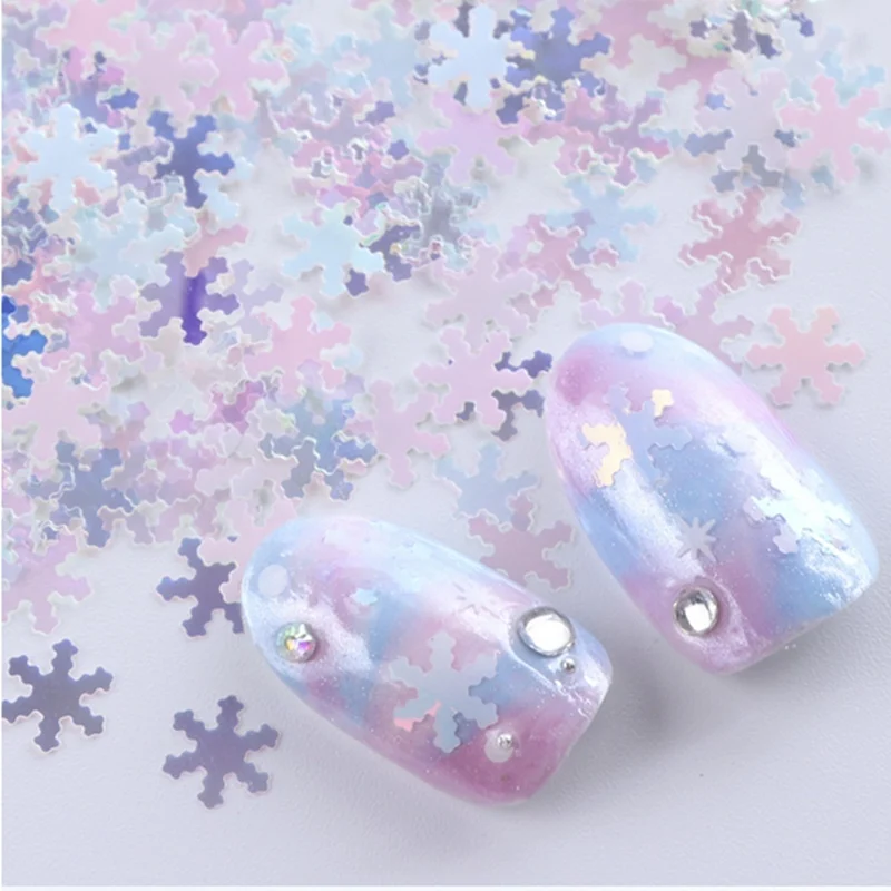 1 коробка блестящая голографическая Снежинка для ногтей Блестки блестки цветные