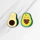 Эмалированная булавка, набор, авокадо, сердце, Джинсовый Рюкзак для одежды, значок на пуговицах с отворотом, мультяшная бижутерия, подарок для друзей и детей