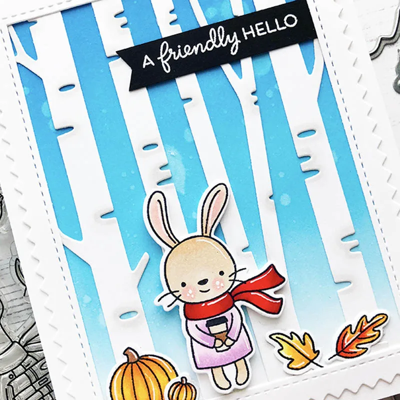 Металлические штампы QWELL в виде ствола дерева для скрапбукинга и изготовления