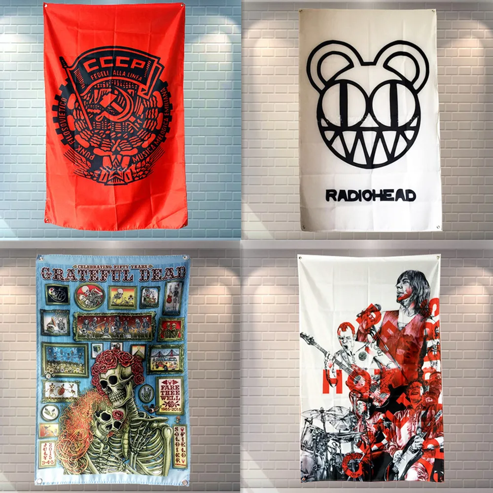 

CCCP Reggae Collect All Rock Band Logos Banners & Flags Vintage Metal Music Posters Wall Art Retro Hanging Paintings Home Decor