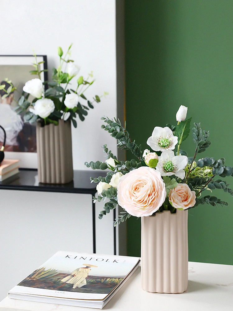 Скандинавская керамическая ваза в скандинавском стиле креативный ассиметричный