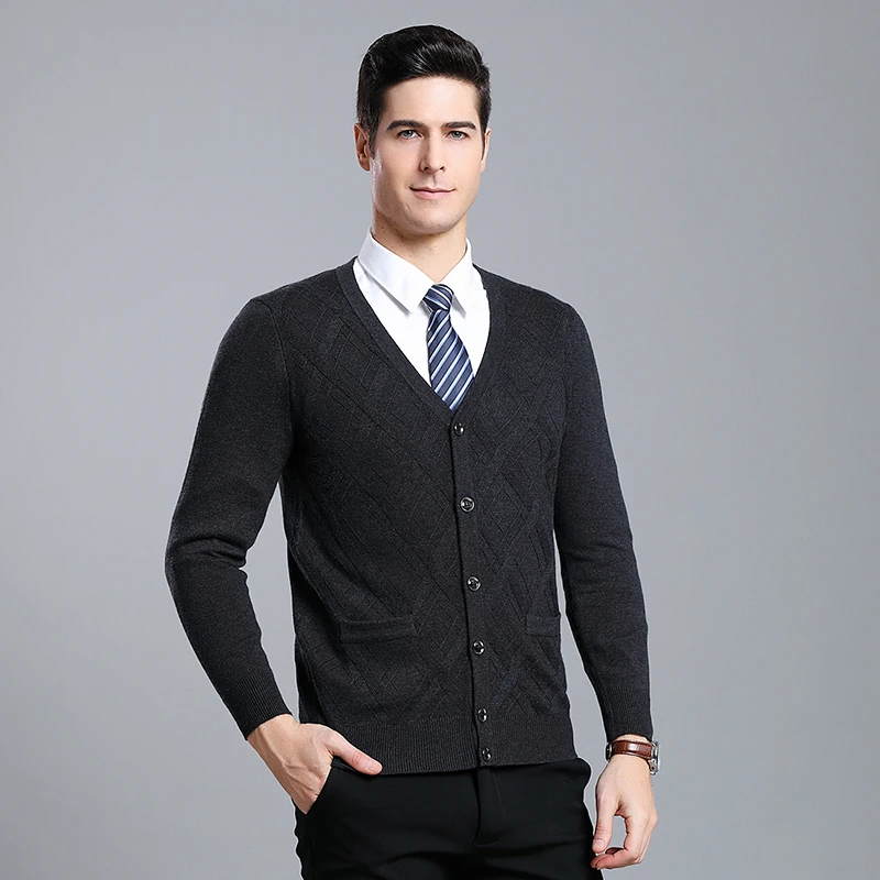 MACROSEA осень и зима мужские вязаные свитера с длинными рукавами мужской Однотонный