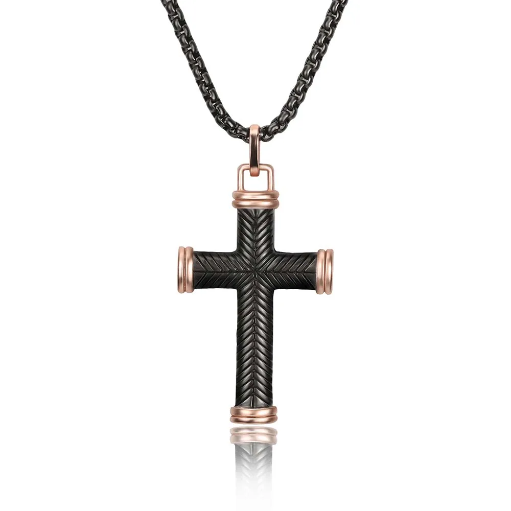 

BOFEE Necklace Pendant Stainless Steel Gothic Chocker Charming Personalized Metal Cross Fashion Jewelry Gift For Women Men Lover