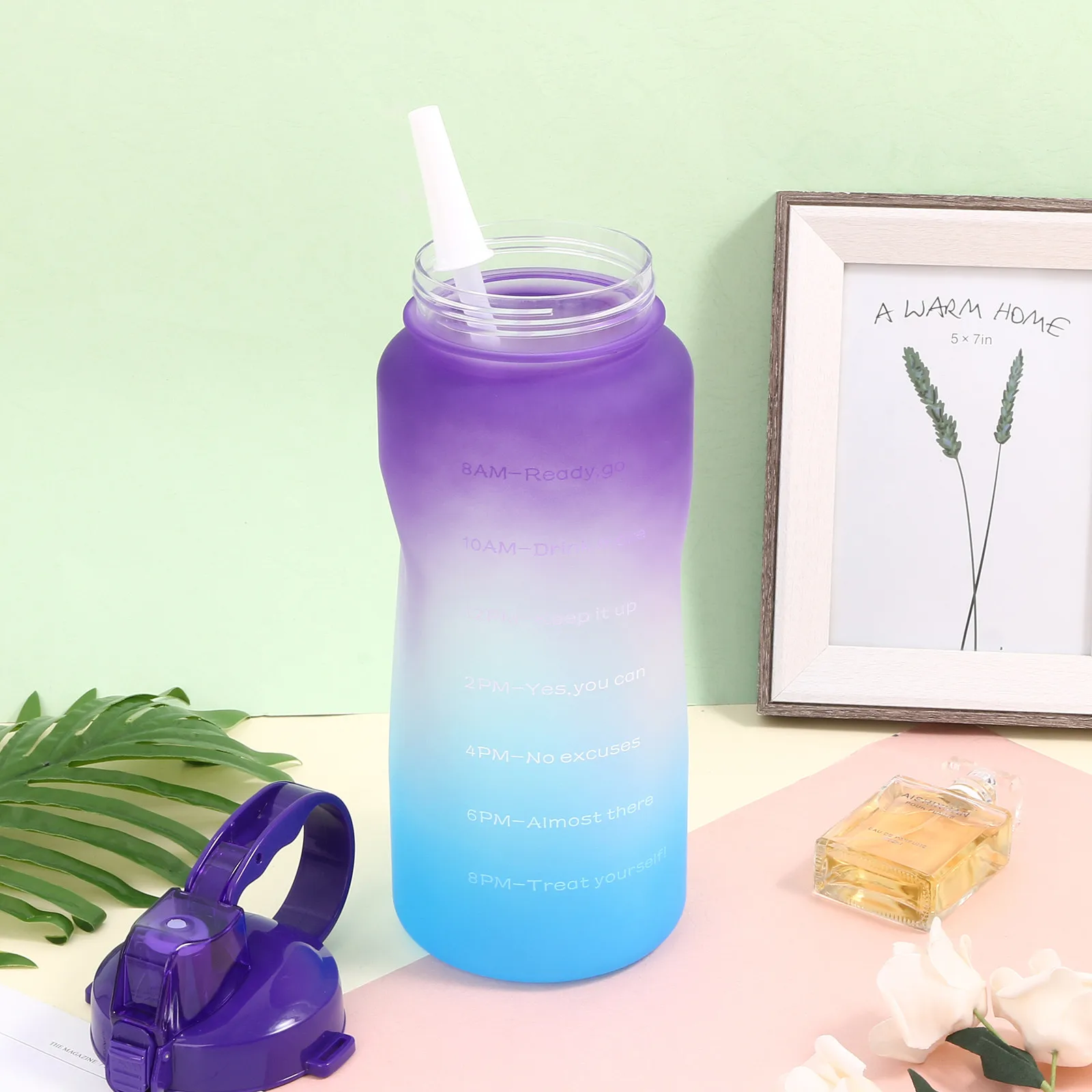 

Hot Sale Outdoor Fitness Sports Bottle Kettle Large Capacity Portable Climbing Bicycle Water Bottles BPA Gradient Gym Space Cups