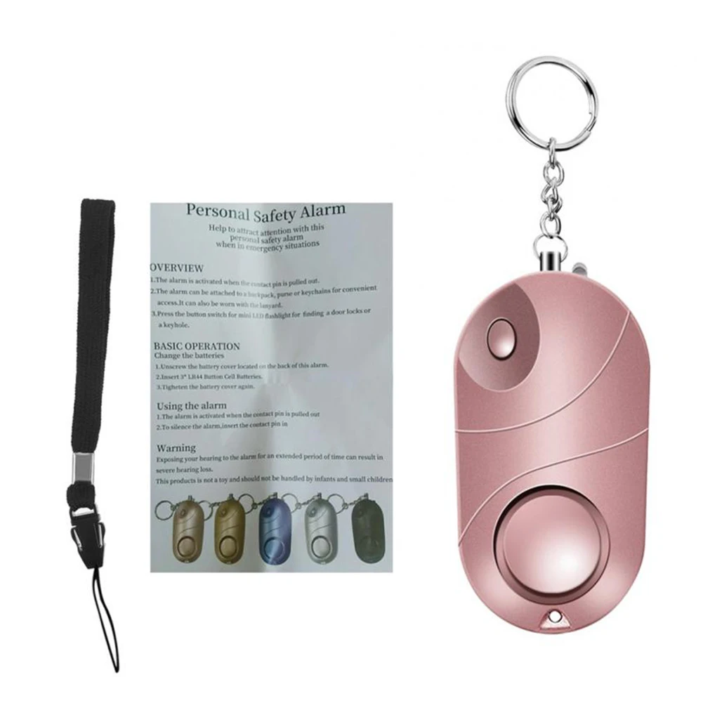 

Personal Alarm Woman Self Defense Keychain Set 130dB Safe Sound Personal Alarm Self-defense Key Chain Emergency Anti-Attack