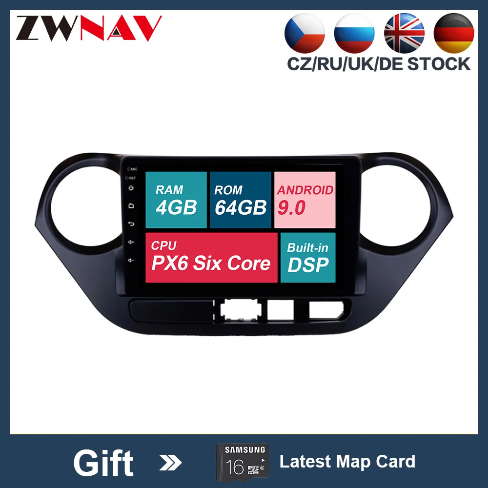 2 Din アンドロイド 9 0 車のマルチメディアプレーヤー現代 I10 14 18 Gps ナビゲーションヘッドユニット送料地図オートステレオ 24 Off
