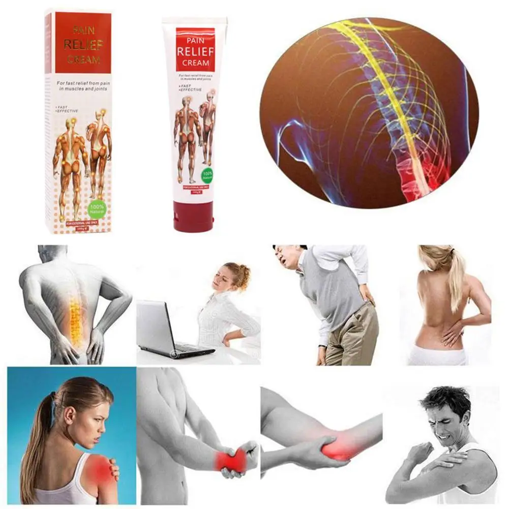 100g Pain Relief Cream In Muscles Massage Joints Muscle Ointment Injured Body Reliving | Красота и здоровье