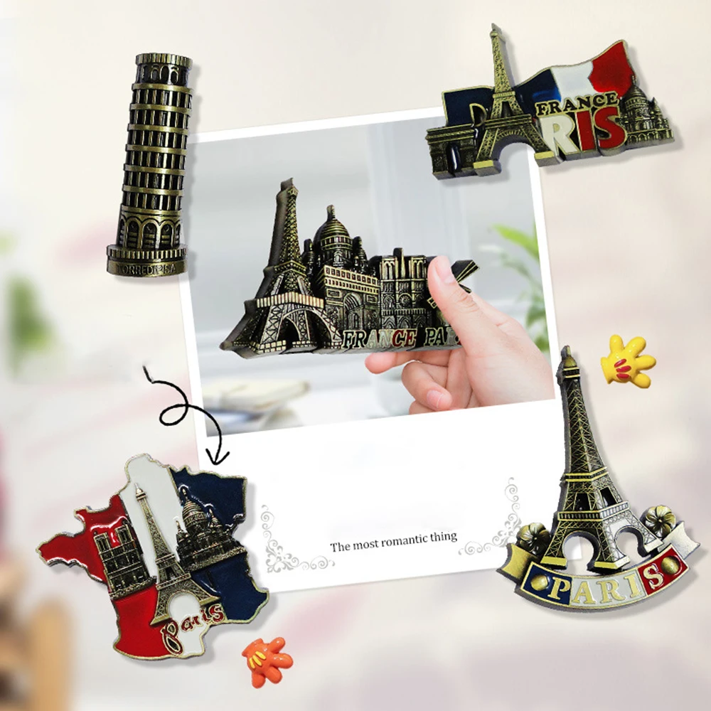 

Creative 3D Eiffel Tower National Countries Souvenir Tourism Refrigerator Magnet European City France Paris Paste Fridge Sticker