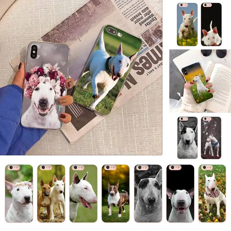 

bullterrier bull terrier dog Phone Case For iPhone 13 X XS MAX 6 6s 7 7plus 8 8Plus 5 5S se 2020 XR 12 11 pro max Fundas Capa