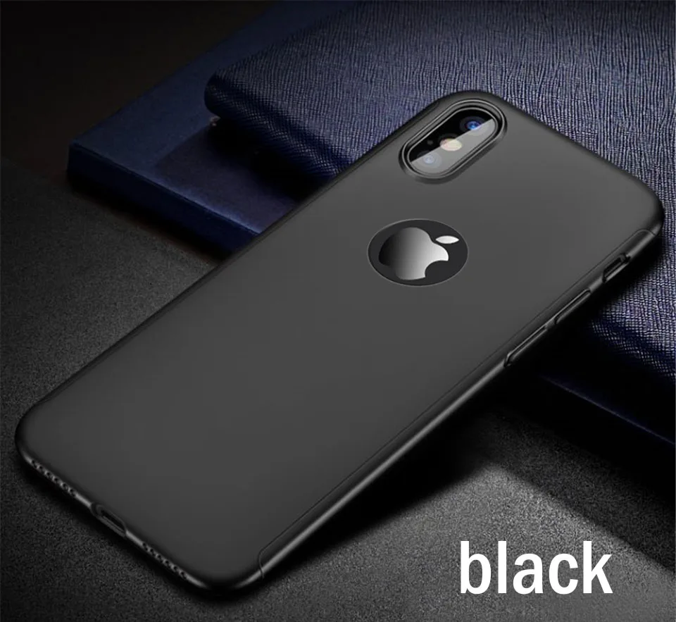 Black Роскошный 360 изогнутый полный Чехол для iPhone 11 Pro Max, защитный чехол для iPhone XR XS Max X 11 6 6 S 7 8 Plus, противоударный чехол, стекло - Цвет: Black