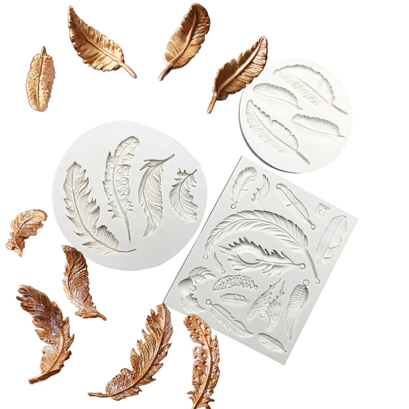 

Feather Silicone Sugarcraft Cupcake Baking Mold Fondant Cake Decorating Tools