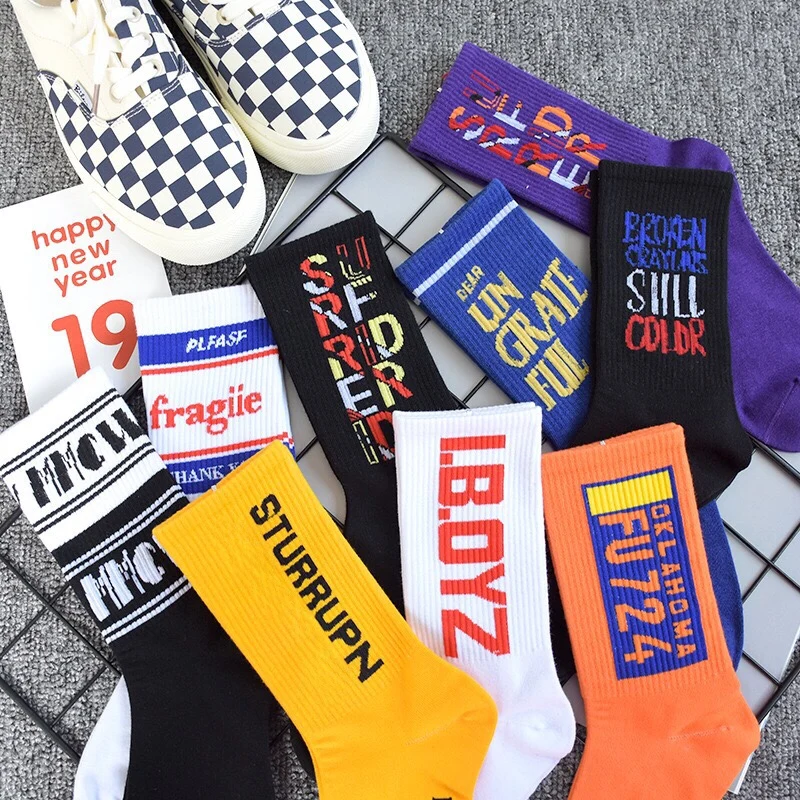 Женские зимние носки уличные хлопковые в стиле хип-хоп рождественские Модные для