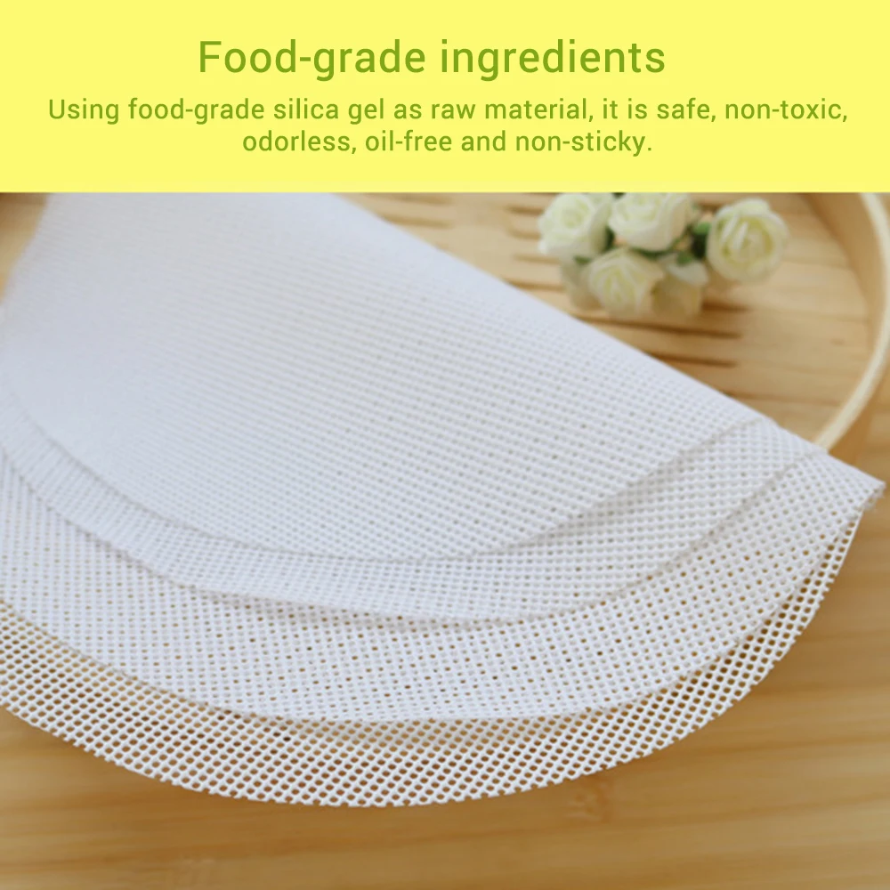 Силиконовая Пароварка с антипригарным покрытием круглый коврик для пельменей