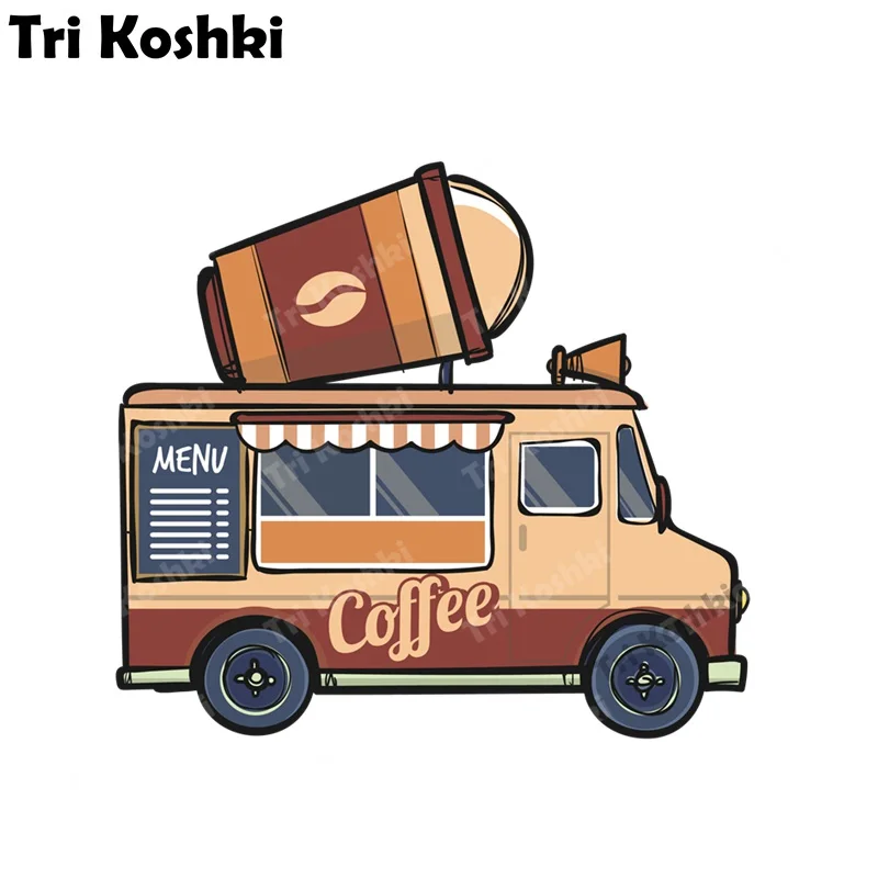 

Tri Koshki KCS349 Cold drink coffee theme food fast food dining Car Sticker PVC Decals sticker on Car Truck Laptop