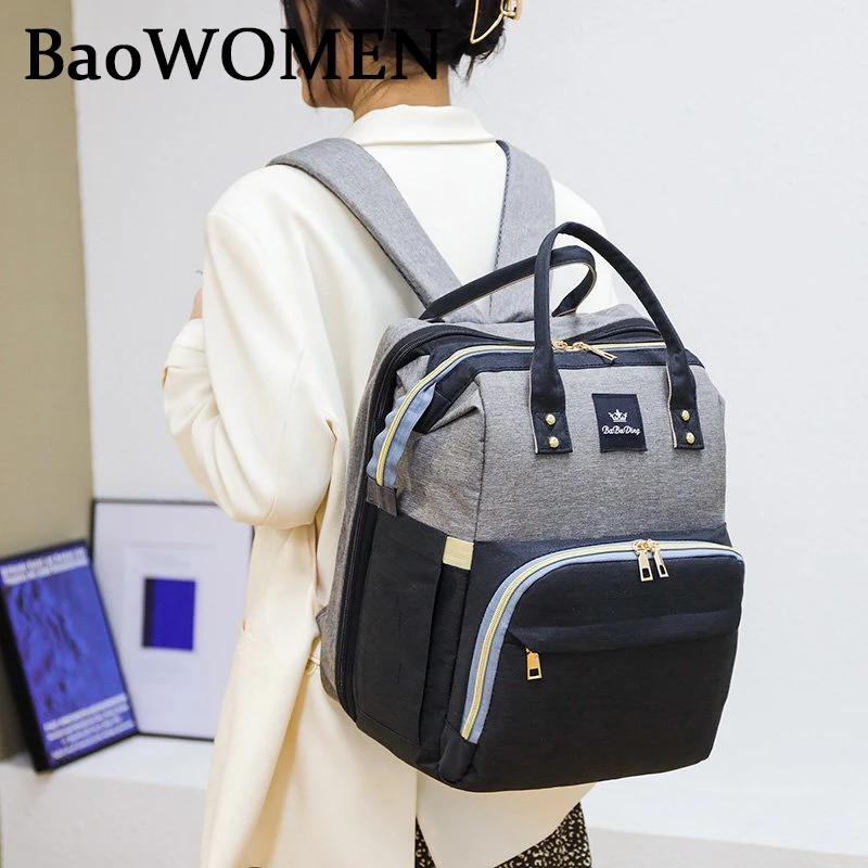 

BaoWomen Women Backpack New Travel Casual Waterproof Women's Shoulder Bags Female Large Capacity Oxford Rucksack Black Purse