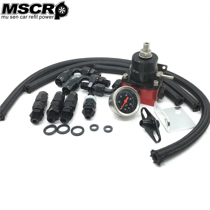 Универсальный Регулируемый топливный Давление регулятор масляный 100psi датчик 6