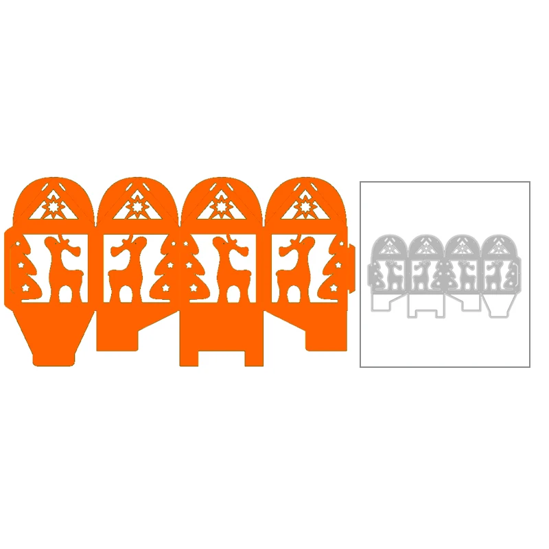 

Новинка 2020, рождественские металлические Вырубные штампы, Лось и Подарочная коробка для конфет, вырезанные штампы для скрапбукинга, «сделай сам», альбом для открыток, не коридоров