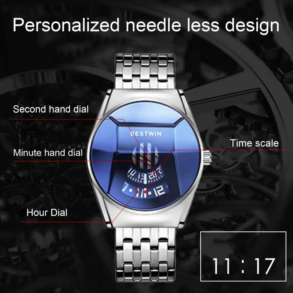 

Модные мужские наручные часы с хорошей твердостью из нержавеющей стали взрывозащищенные мужские наручные часы с защитой от отпечатков пал...