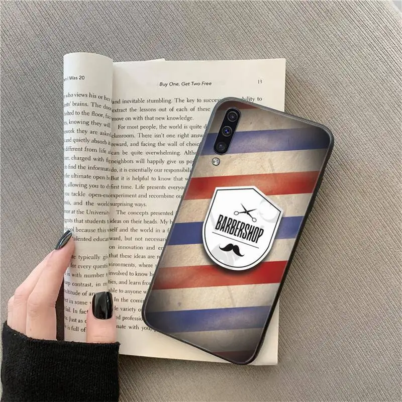 

Barber Shop Hair Stylist Salon Phone Case For Samsung A20 A30 30s A40 A7 2018 J2 J7 prime J4 Plus S5 Note 9 10 Plus
