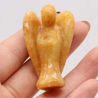 natural gem yellow jade cute childlike angel shape home living room table ornaments decoration exquisite gift 50x35mm