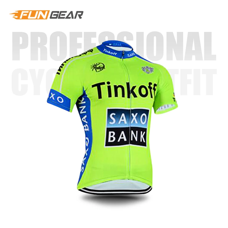 Cycling Jersey SAXOBANK Tinkoff Pro команда велоспортивная одежда для гонок одежда Мужская Джерси Набор дорожный велосипед одежда флуоресцентный зеленый Ropa Ciclismo Maillot - Цвет: Cycling Jersey