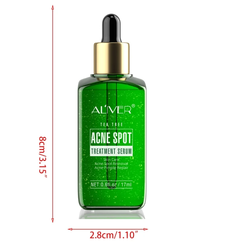 

Acne Treatment Serum Tea Tree Clear Skin Serum for Clearing Severe Breakout Remover Pimple and Repair 17ml