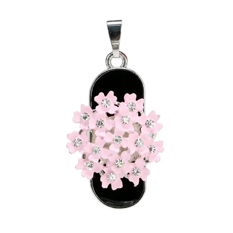 Флеш-накопитель Diamond Pink Flower USB в форме цветка, емкостью 128 ГБ, подарок для девочек, кристальное ожерелье с оленем, пендрайв емкостью 8 ГБ и 64 ГБ, версия 2.0.