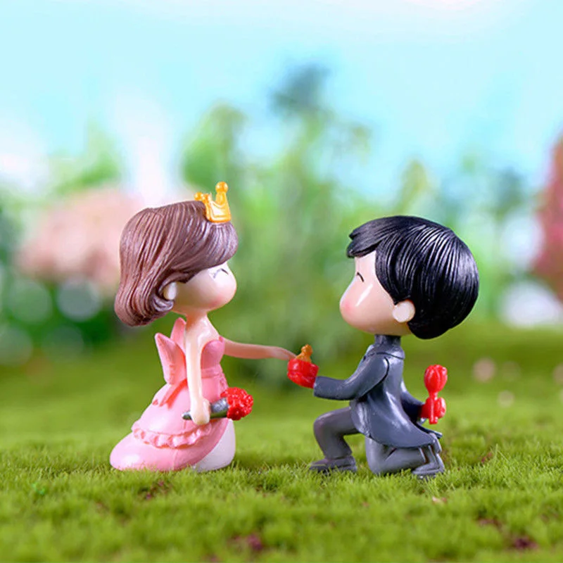 Miniature Lover Couple Figurines Craft Fairy Garden Bonsai Ornament Gift |