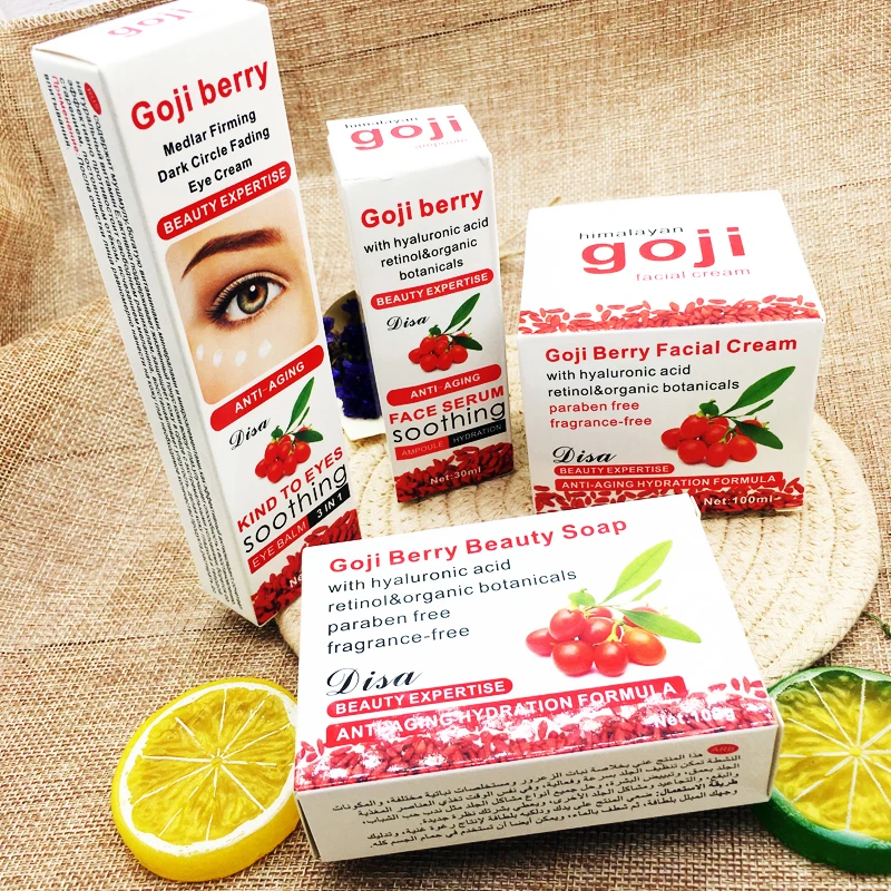 

Original Facial Cleanser Soap+Face Goji Serum+Face Anti-age Cream +antwrinkle Eye Creams Revitalizing Whitening Cream Skin Care
