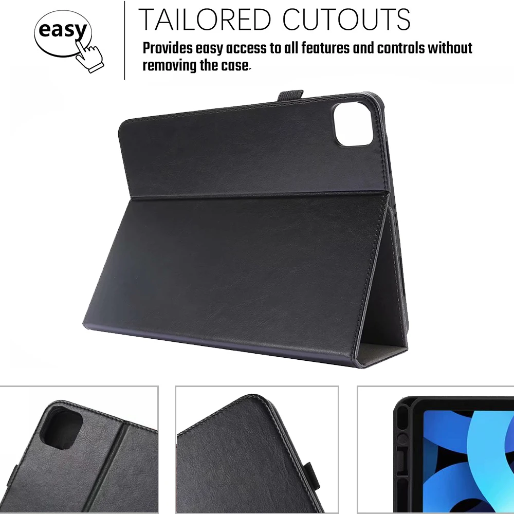 

Flip leather case For iPad Air 4 10.9 2020 Translucent back Case With Pen slot For Apple iPad Air 4th Gen Stand Case Funda Capa