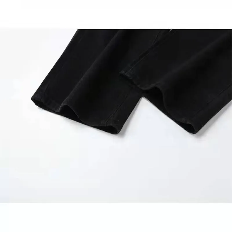 2022 Women Jeans Loose Casual Vintage High Street Wide Leg Denim Pants Female Harajuku Fashion Oversized Waist Trousers | Женская одежда