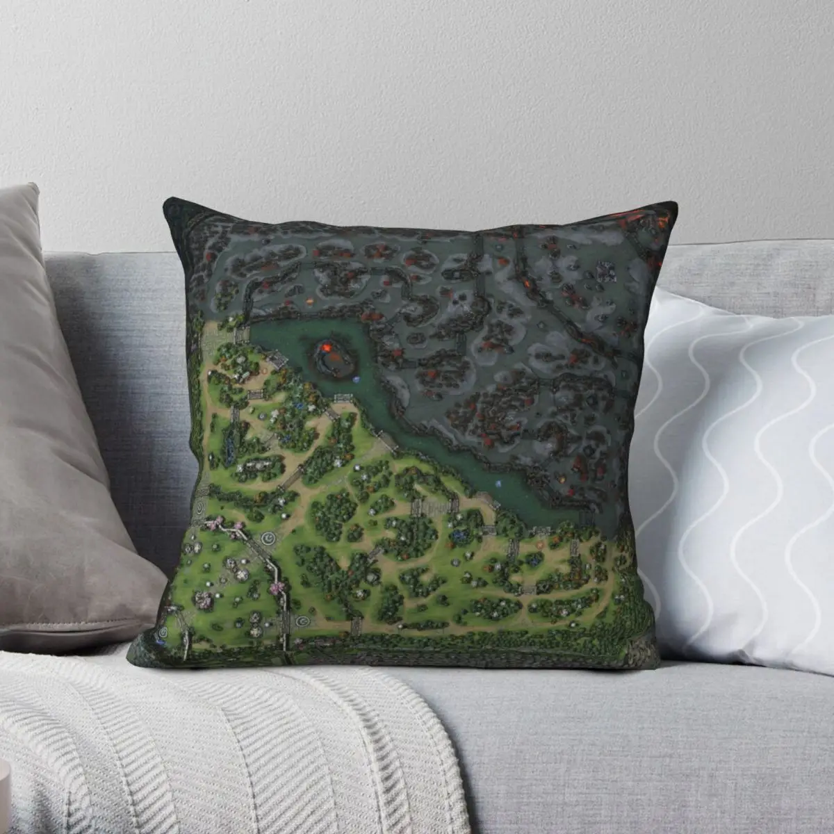 

Dota 2 Reborn Square Pillowcase Polyester Linen Velvet Printed Zip Decor Pillow Case Car Cushion Cover