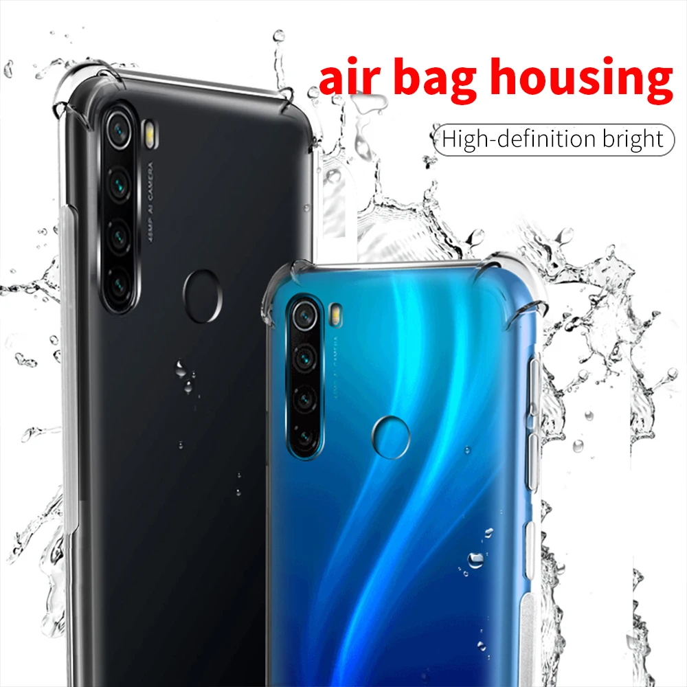 360 Degree Full Protection Case For Xiaomi Redmi Note 8 Pro Note8 Note7 Shockproof Soft Clear Cover on For Redmi Note 7 6 5 Pro