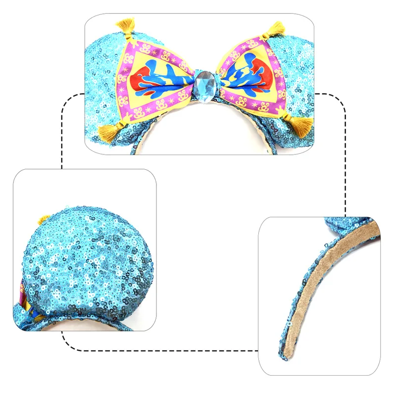 Аксессуары для волос девочек ободок с мышиными ушками парки Диснея Аладдин