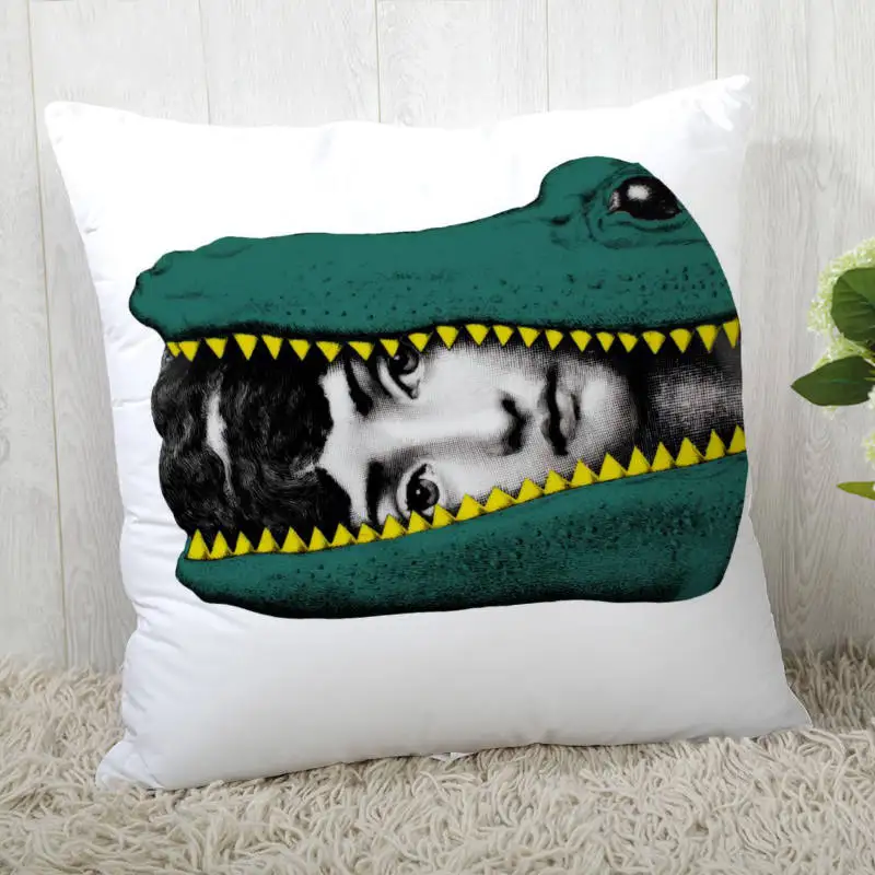 Pillowcase 9 Наволочки на заказ итальянские-Fornasetti-серия Art Woman Face квадратная Наволочка на молнии наволочка 40*40 см, 45*45 см(одна сторона - Цвет: Pillowcase 9