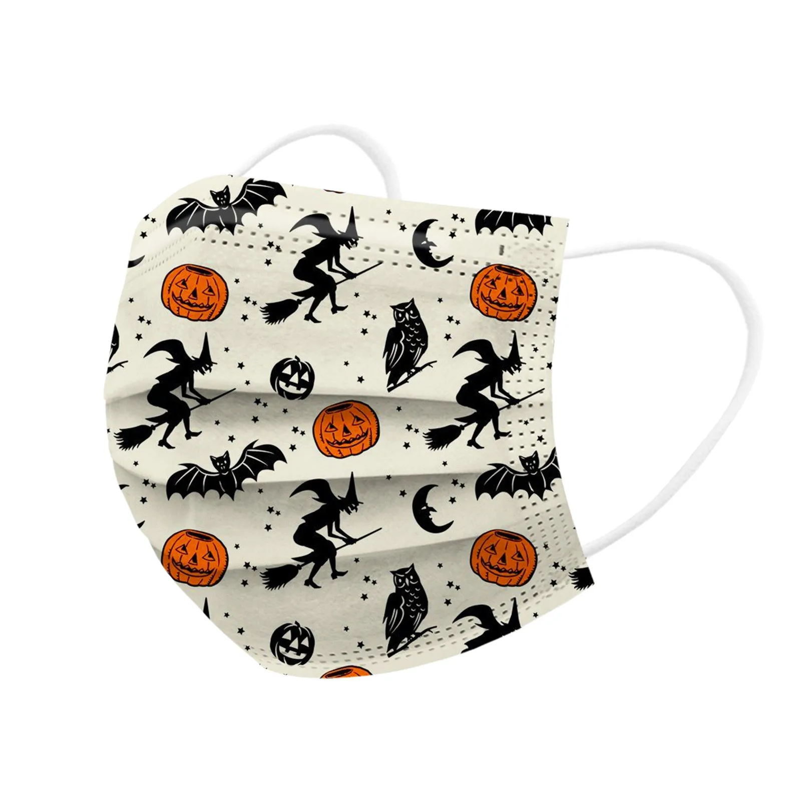 

10PC Children Halloween's Three-Layer Protective Dust-Proof Cartoon Print Disposable Mask with filter mascarillas de proteccion