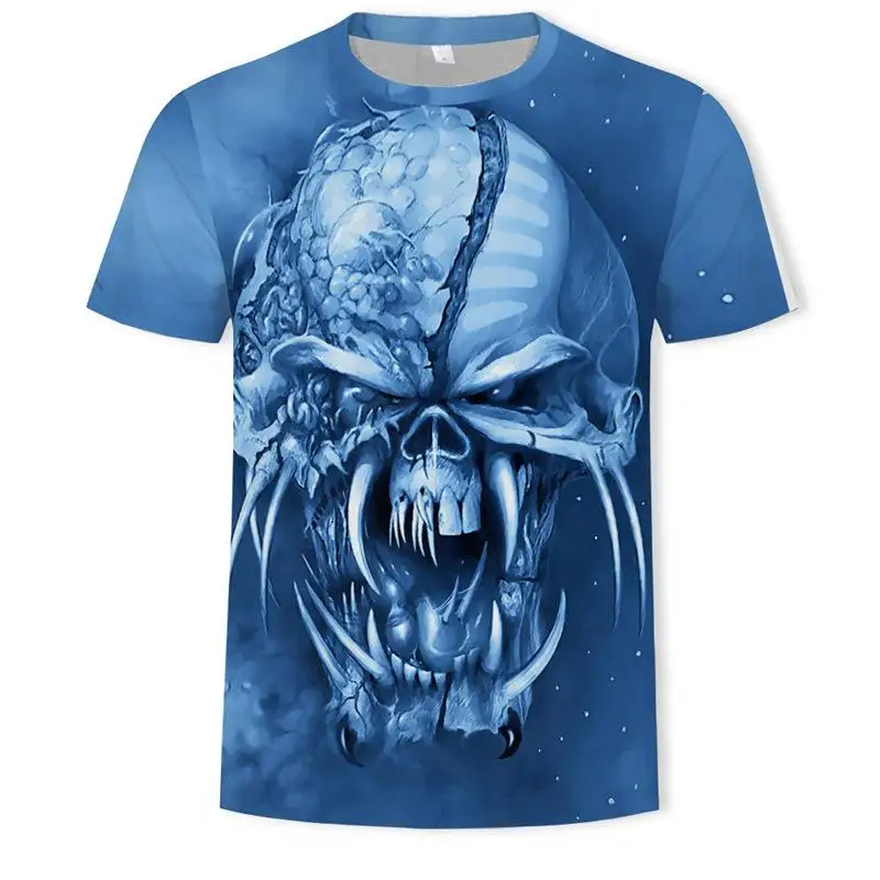 

summer hot-sale metal T-shirt ROCK BAND 3d t shirt Summer horror tshirt 3d Men fashion t-shirts street Hip-hop style Tops & Tees