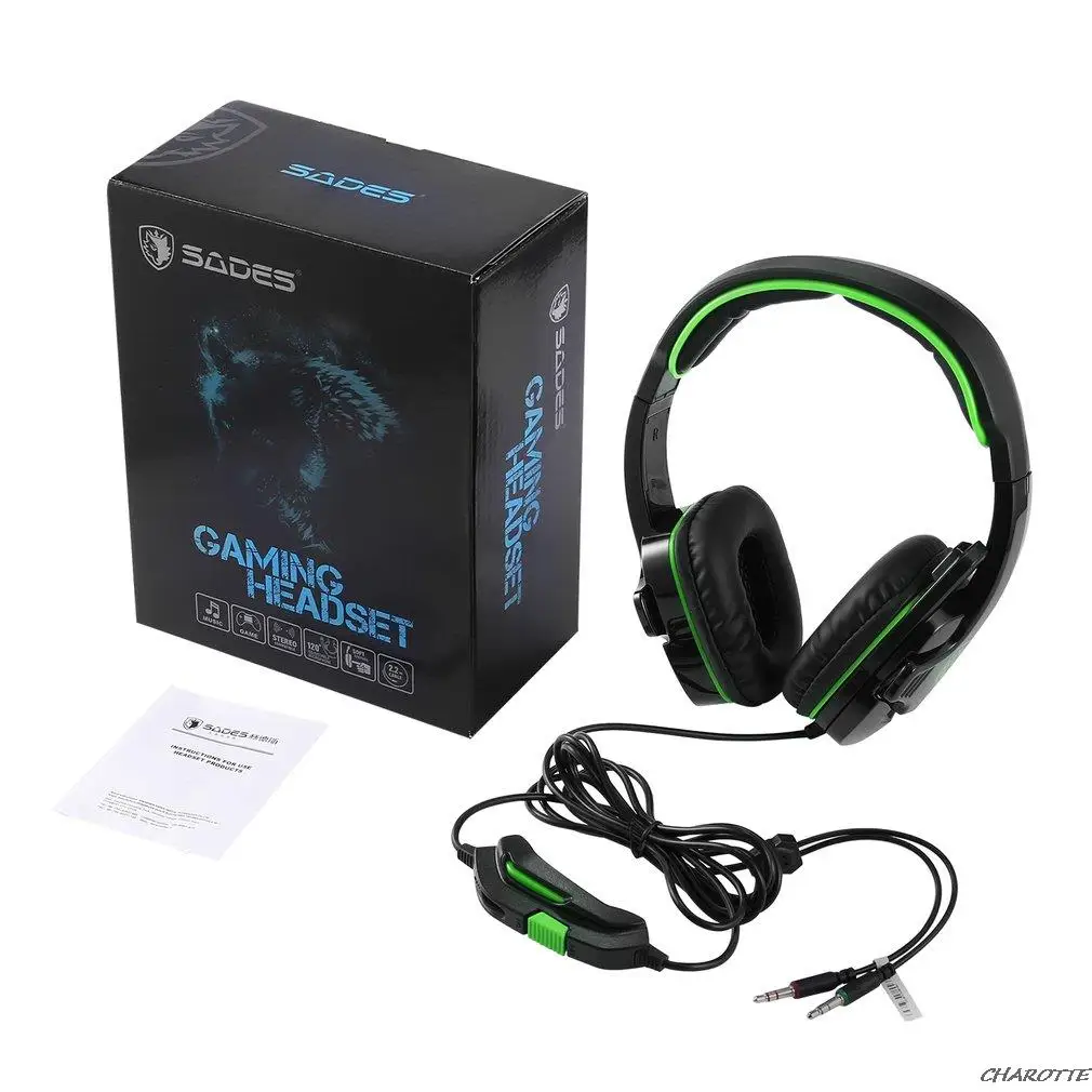 

Gaming Headsets with Microphone Stereo Wired Earphone Noise-Canceling for Computer PC Gamer for SADES SA708