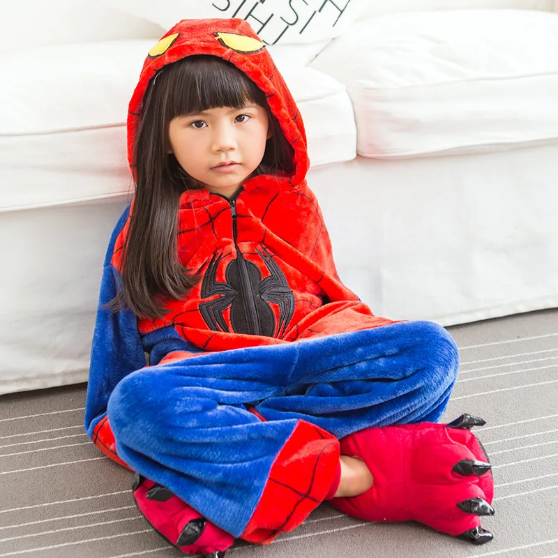 

Children Winter Pajamas Adults Unicorn Animal Sleepwear Cartoon Onesies Women Men Unisex Flannel Nightie Female Home Clothes Set