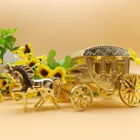 12 pcslot cinderella royal carriage box gold wedding candy box gift box small plastic box for event party supplies decoration