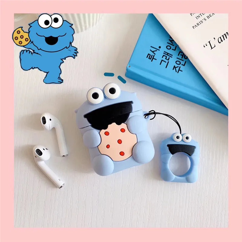 Для AirPods 2/1 чехол с милым мультяшным медведем Винни-пухом чехол для наушников для Apple Airpods 2 мягкий силиконовый чехол с кольцом на палец - Цвет: 064