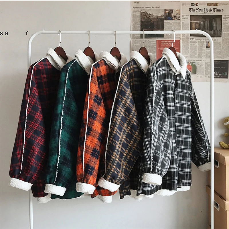 Новинка Зима 2019 мужские клетчатые куртки Толстая теплая куртка с бархатной